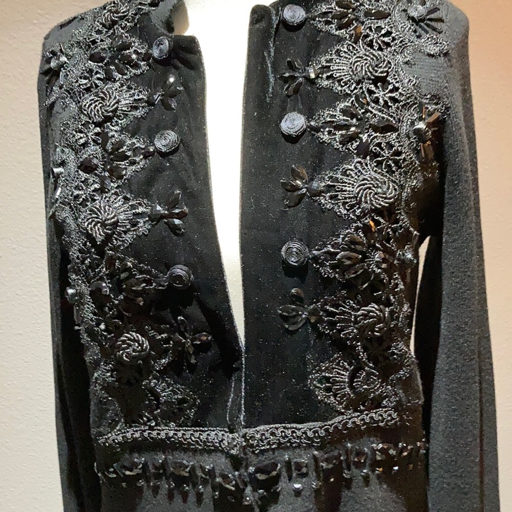 Chico Tonal novelty cardigan sweater black SZ / 1. - Picture 2 of 8